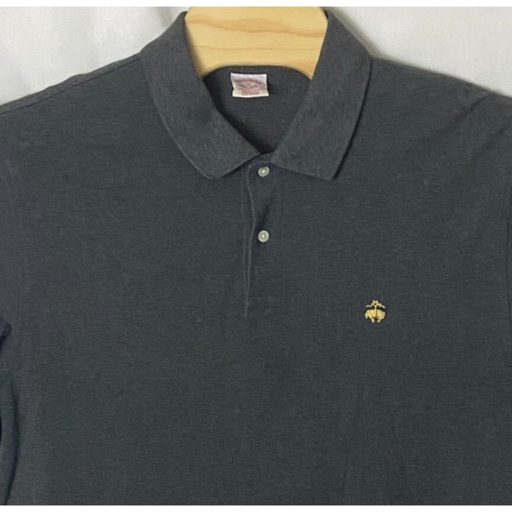 Brooks Brothers Performance Polo Mens Dark Gray Embroidered Pig Logo Sz XL